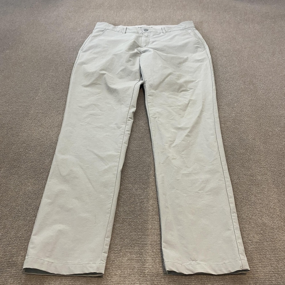 Macade Pants Mens 34‎ Gray Golf Slim Fit Stretch Nylon Spandex Performance